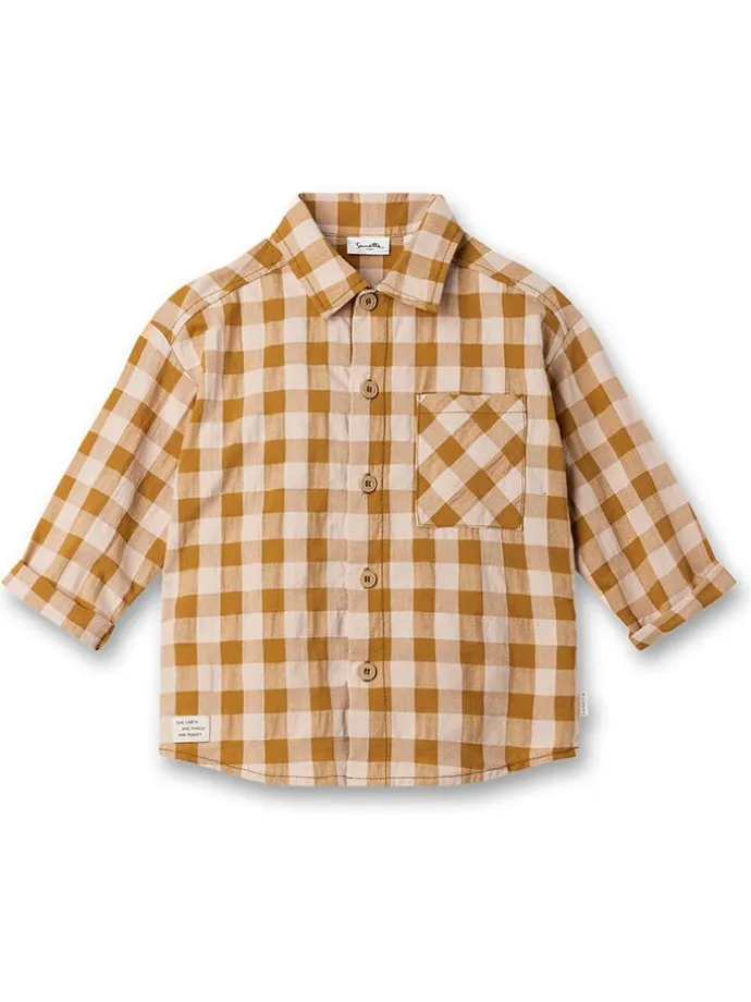Hemd in Creme/ Senf