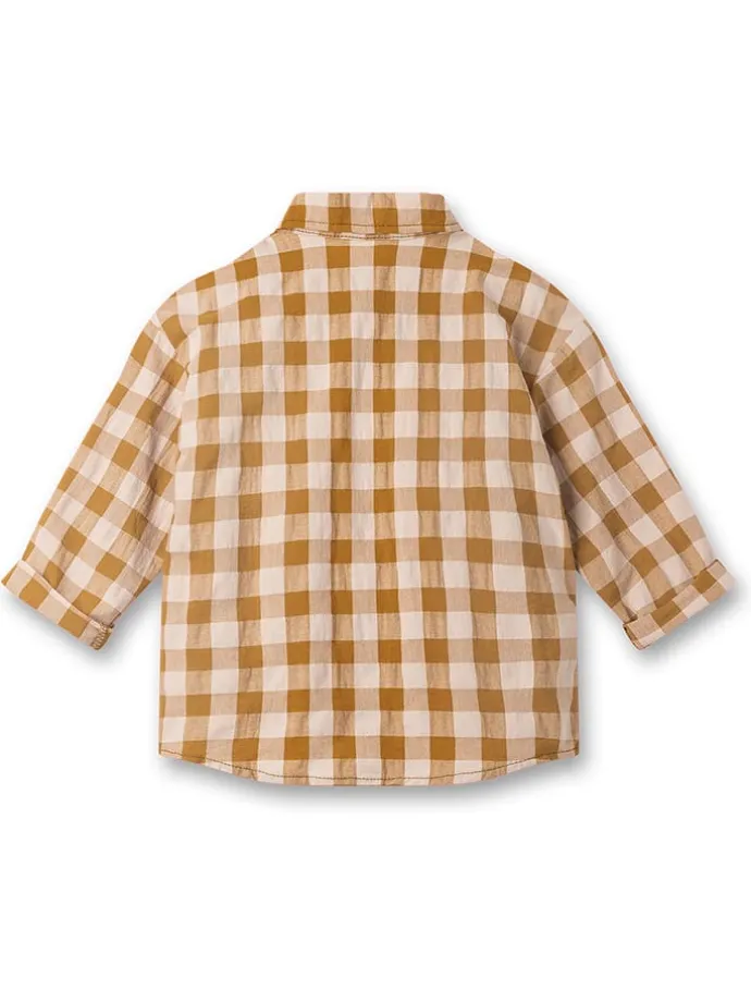 Hemd in Creme/ Senf