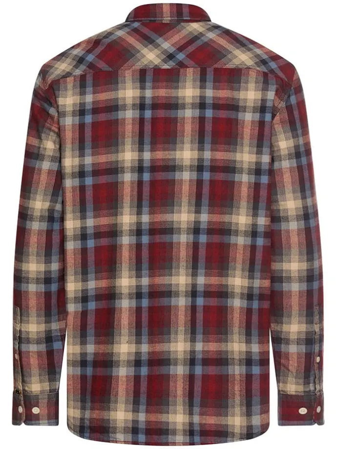 Hemd in Rot/ Blau/ Beige