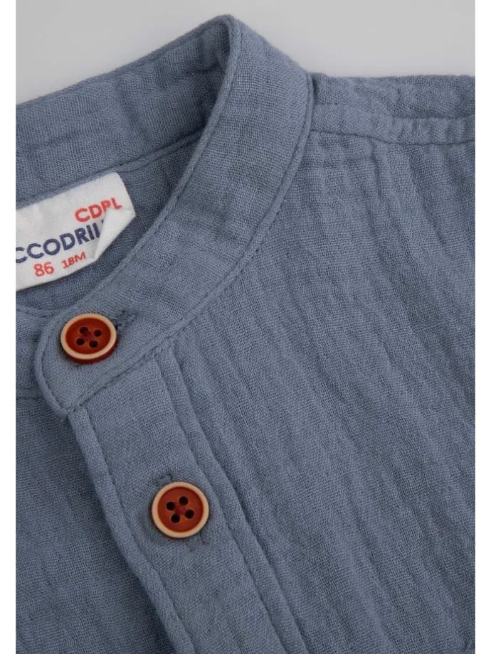 Hemd mit kurzen Ärmeln in blau