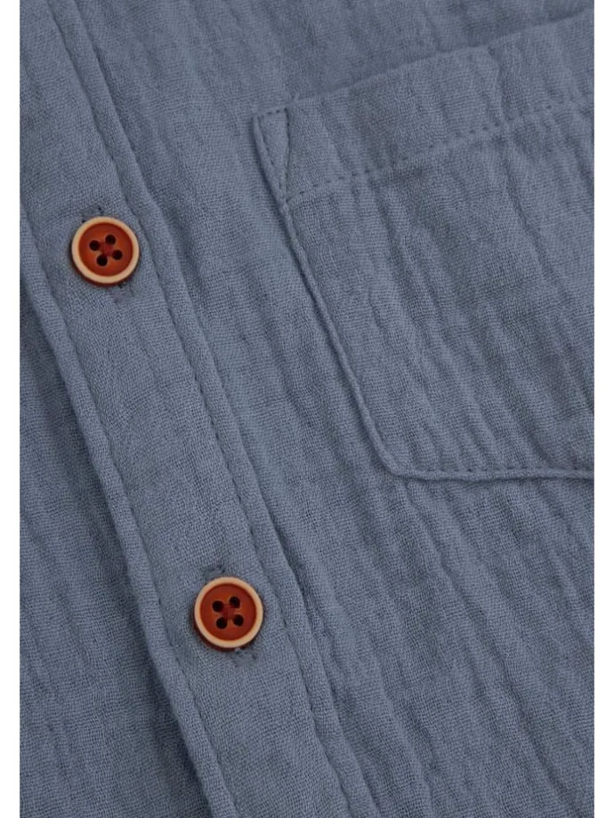 Hemd mit kurzen Ärmeln in blau
