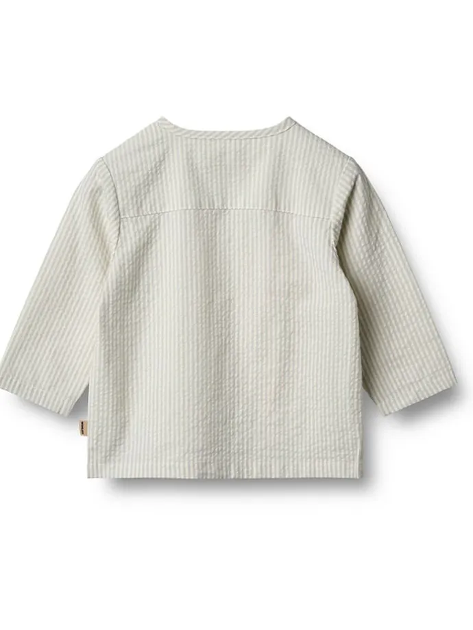 Hemd "Shelby" in Creme/ Hellblau