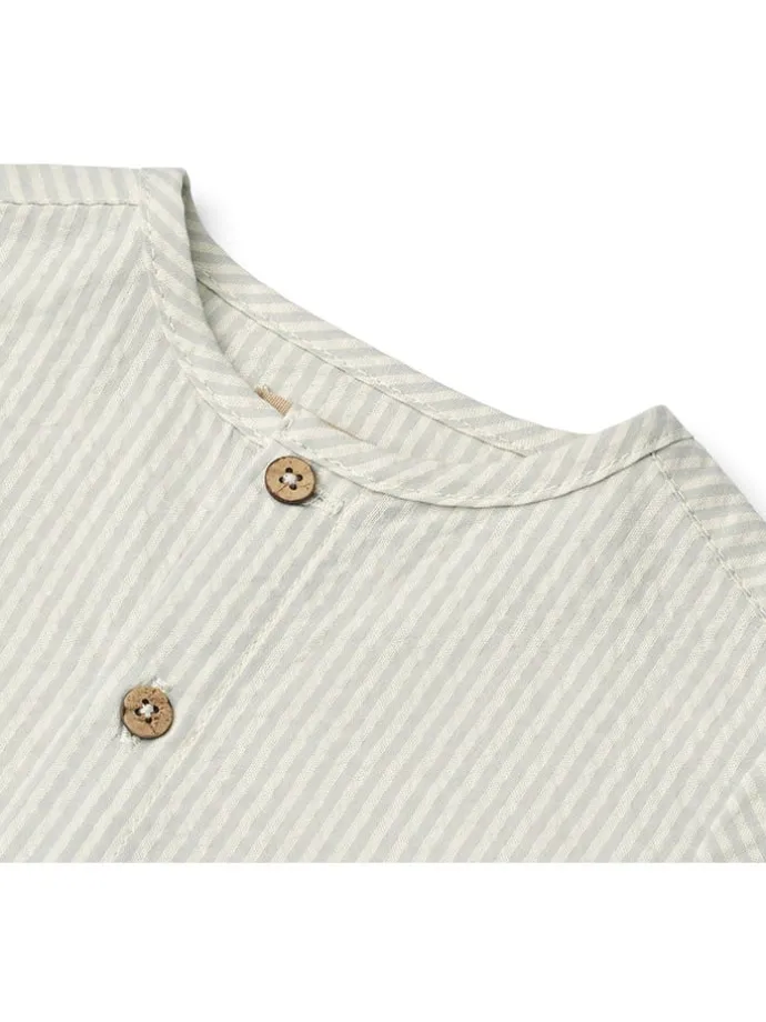 Hemd "Shelby" in Creme/ Hellblau