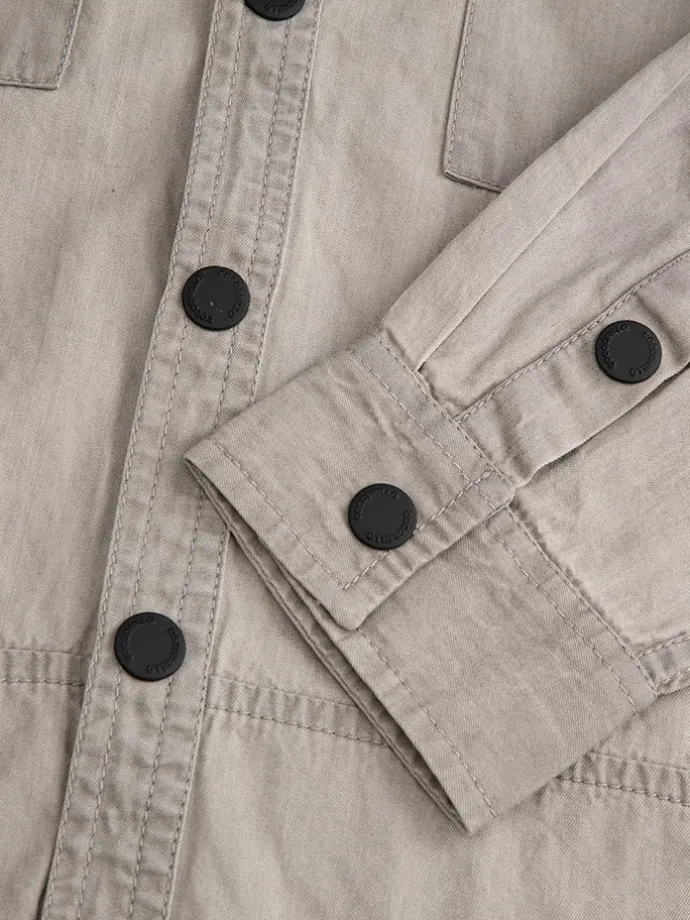 Hemdjacke in Grau/ Schwarz