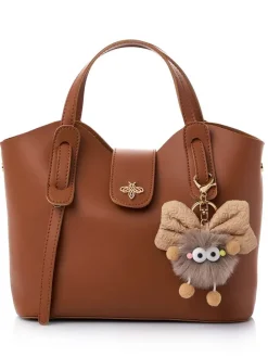 Henkeltasche ''Celeste'' in Hellbraun - (B)25 x (H)21 x (T)11 cm