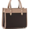Henkeltasche "Cortona" in Braun/ Beige - (B)25 x (H)20 x (T)12 cm