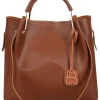 Henkeltasche in Hellbraun - (B)34 x (H)33 x (T)16 cm