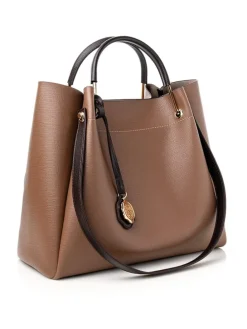 Henkeltasche "Sicilia" in Braun - (B)32 x (H)28 x (T)14 cm