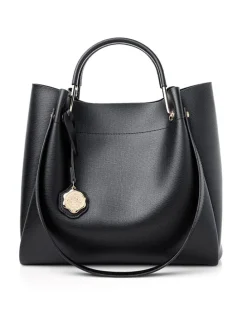 Henkeltasche "Sicilia" in Schwarz - (B)32 x (H)28 x (T)14 cm
