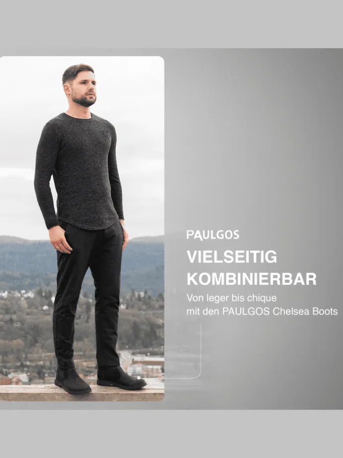 Herren Chelsea Boots, Stiefeletten, Schuhe in Schwarz