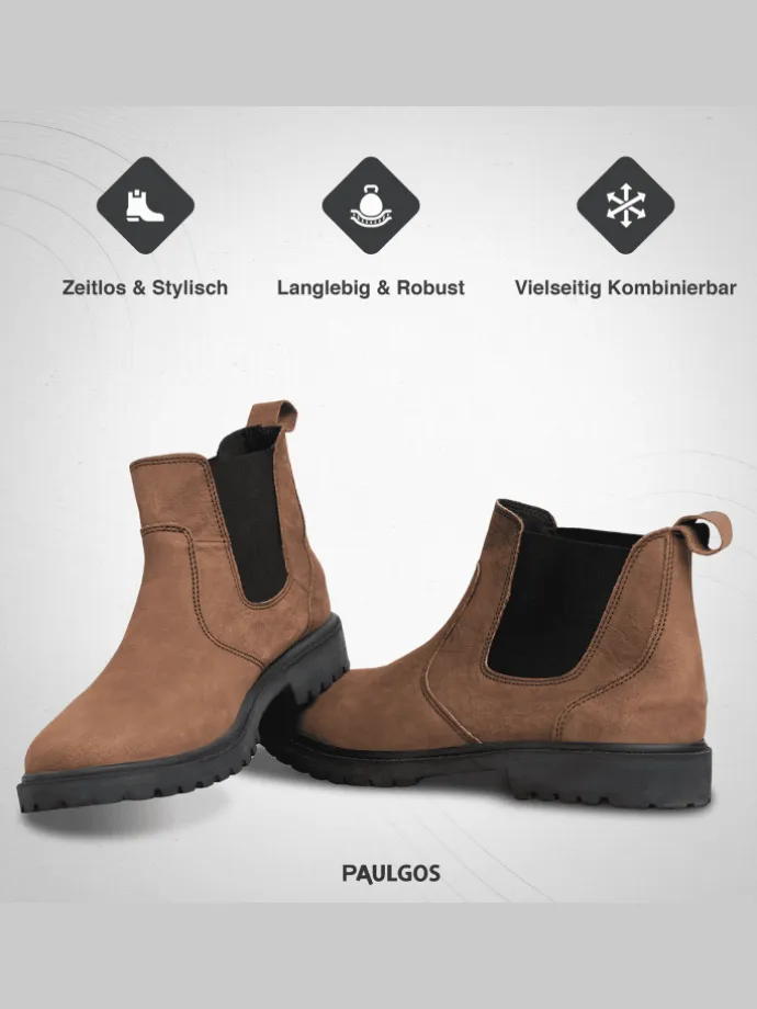 Herren Chelsea Boots, Stiefeletten, Schuhe in Dunkelbraun
