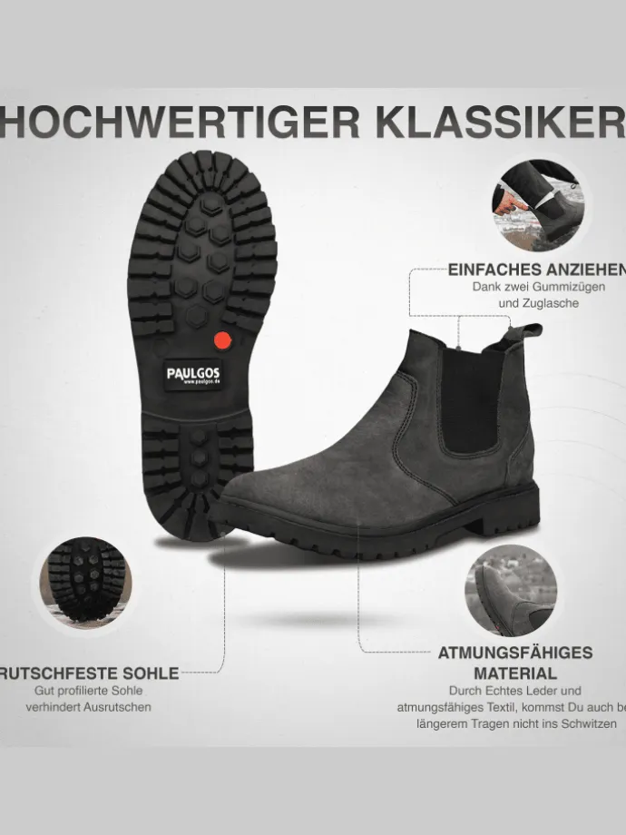 Herren Chelsea Boots, Stiefeletten, Schuhe in Dunkelgrau