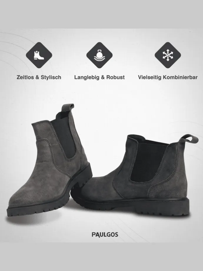 Herren Chelsea Boots, Stiefeletten, Schuhe in Dunkelgrau