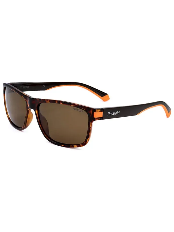 Herren-Sonnenbrille in Schwarz/ Hellbraun