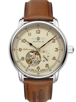 Herrenuhr Automatik 100 Jahre Méditerranée Creme / Braun / Silber