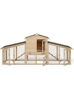 Hühnerstall in Natur - (B)201 x (H)86 x (T)82 cm