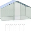 Hühnerstall Winterfest 300x170x190cm in Silber