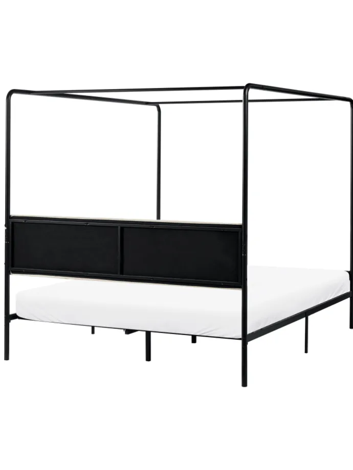 Himmelbett MIRABEAU in Schwarz/Beige - (W) 166 x (H) 170 x (L) 207 cm