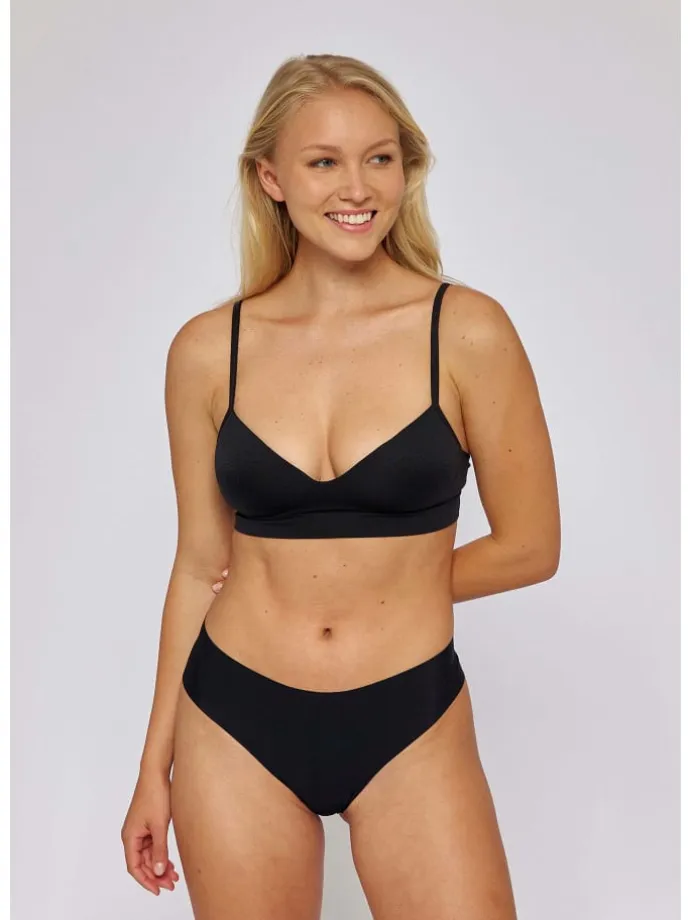 Hipster Panties aus Mikrofaser 3 Stück in Schwarz