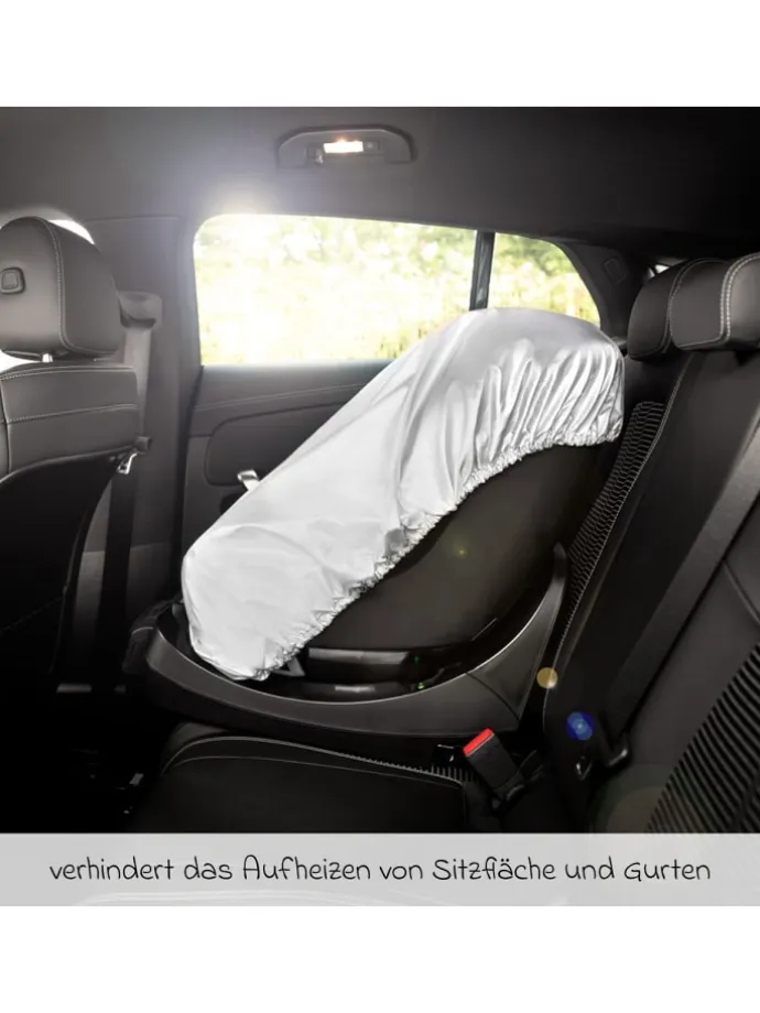 Hitzeschutz-Abdeckung für Kindersitz in silber