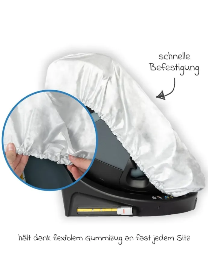 Hitzeschutz-Abdeckung für Kindersitz in silber