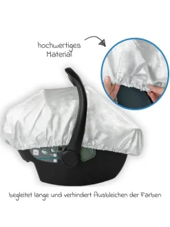 Hitzeschutz-Abdeckung für Kindersitz in silber
