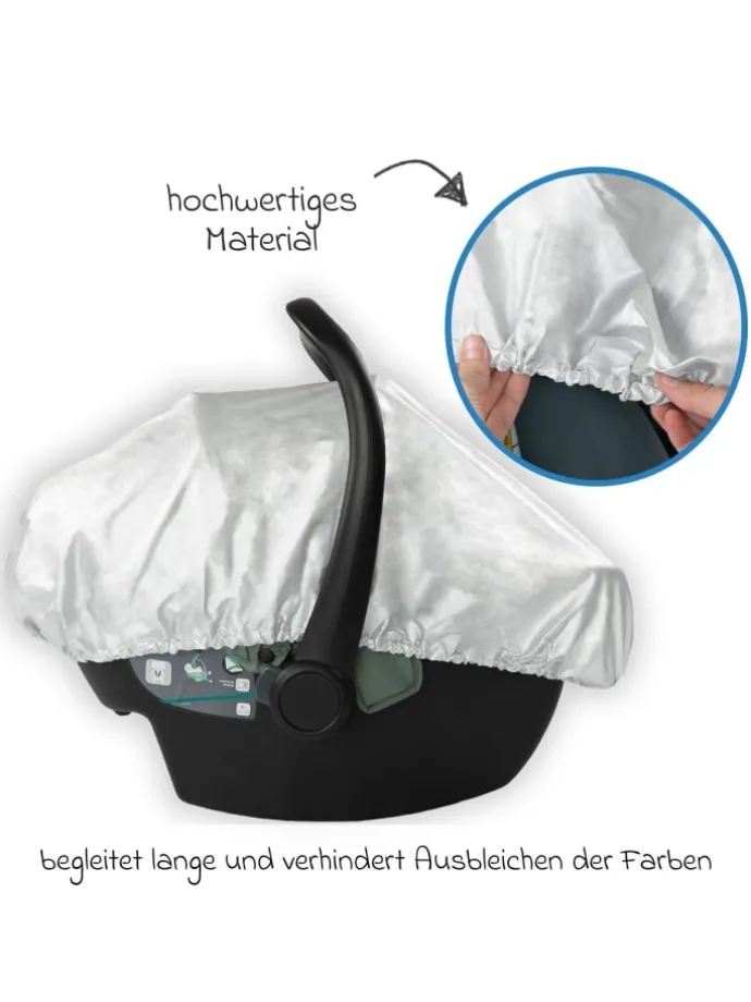 Hitzeschutz-Abdeckung für Kindersitz in silber