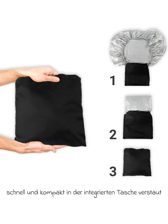 Hitzeschutz-Abdeckung für Kindersitz in silber