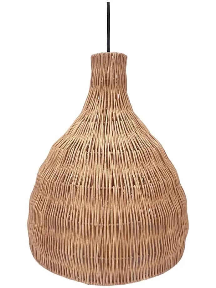 Hängeleuchte ''Bella'' in Hellbraun - (H)38 x Ø 33 cm