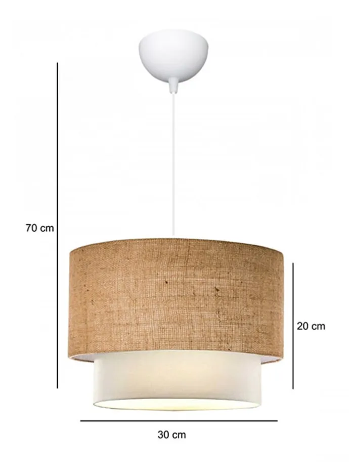 Hängeleuchte "Gharib "in Beige - (H)20 x Ø 30 cm