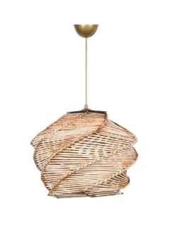 Hängeleuchte in Beige - (H)65 x  Ø 32 cm