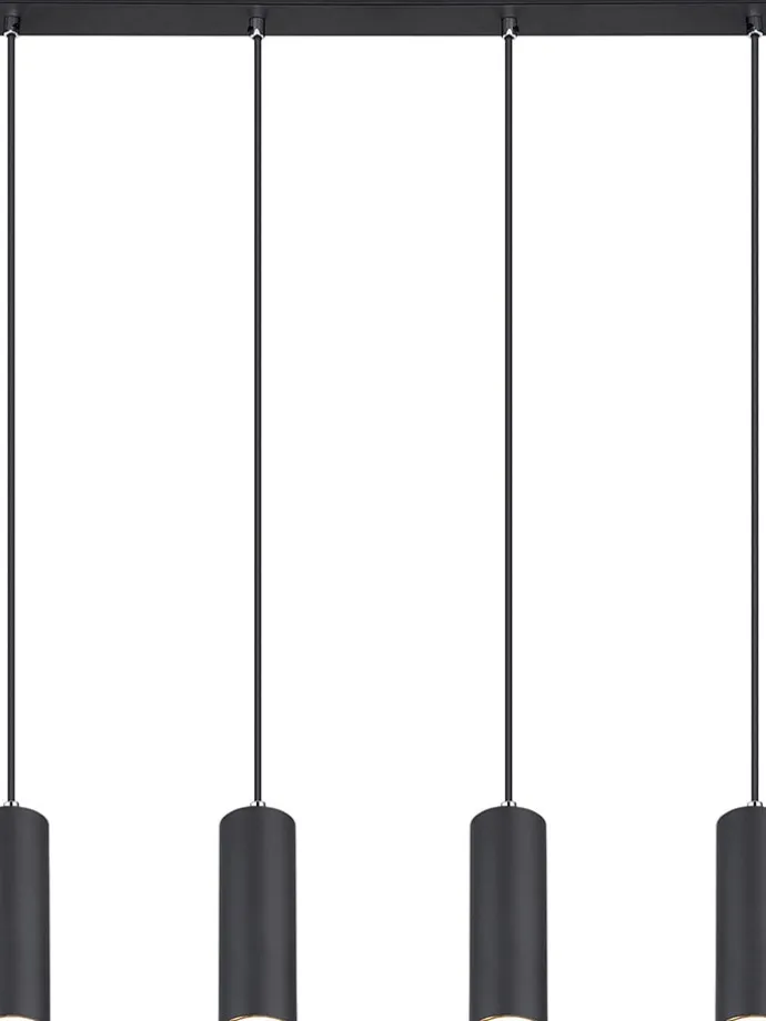 Hängeleuchte "Robby" in Schwarz - (L)65 x (B)6 x (H)120 cm