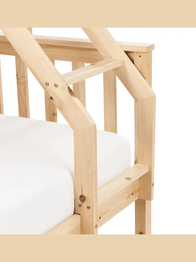 Hochbett BIERNE in Braun - (W) 149 x (H) 150 x (L) 210 cm