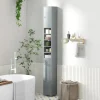 Hochschrank schmal 180 cm in Grau