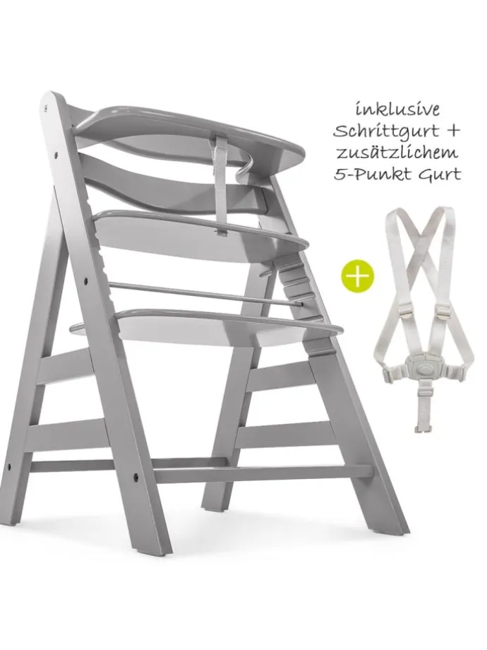 Hochstuhl Alpha Plus - Grey in grau