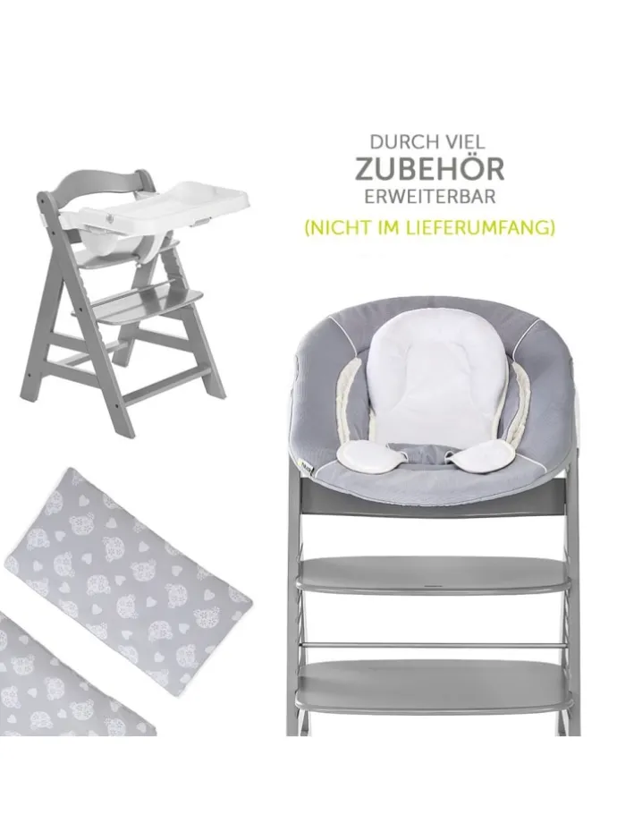 Hochstuhl Alpha Plus - Grey in grau