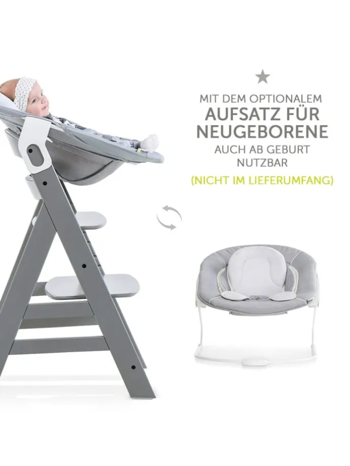 Hochstuhl Alpha Plus - Grey in grau