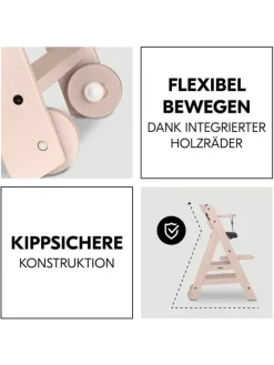 Hochstuhl Beta Plus inkl. Essbrett, Sitzkissen in braun,grau