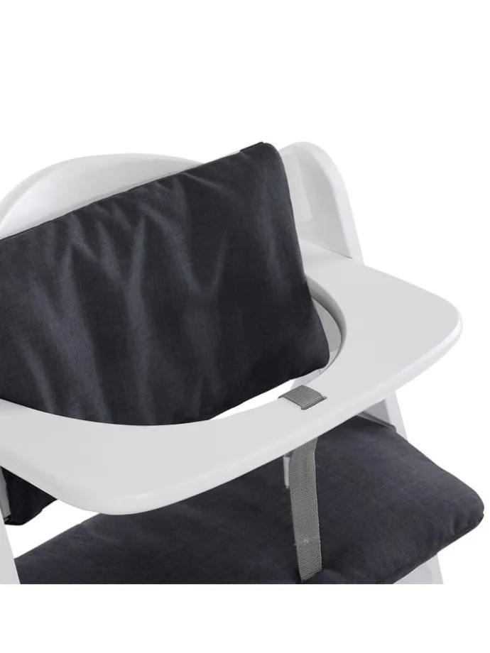 Hochstuhlauflage Deluxe - Melange Charco in schwarz