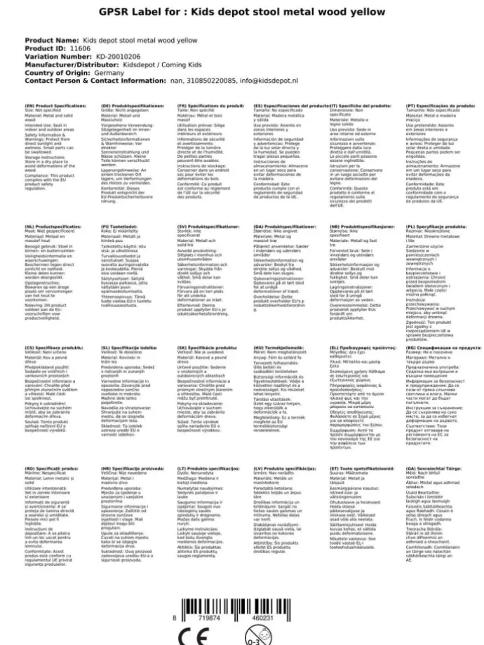 Hocker Metall Holz 32 x 32 cm