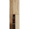 Holz Badmöbel Bad Hochschrank Badschrank Lendas in Honig-Eiche