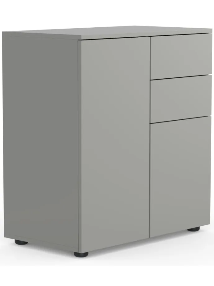 Holz Kommode Sideboard Anrichte Dalosa 4 Schublade in Grau
