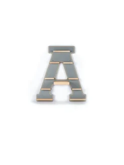 Holz Regal Buchstabe A für Toniebox Tonies Figuren in Grau