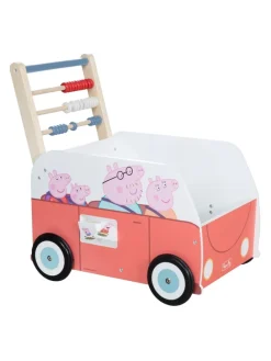 Holz-Schiebebus Peppa Pig – Lauflernhilfe & Puppenwagen, ab 12 Monaten