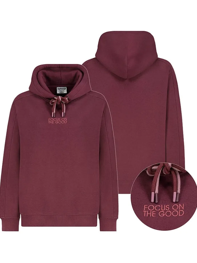 Hoodie in Bordeaux
