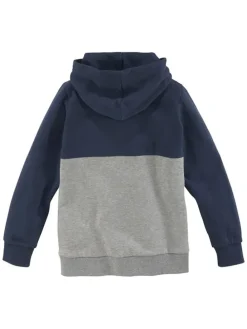 Hoodie in Dunkelblau/ Grau