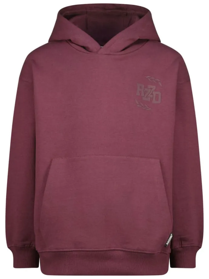 Hoodie "Nai" in Bordeaux