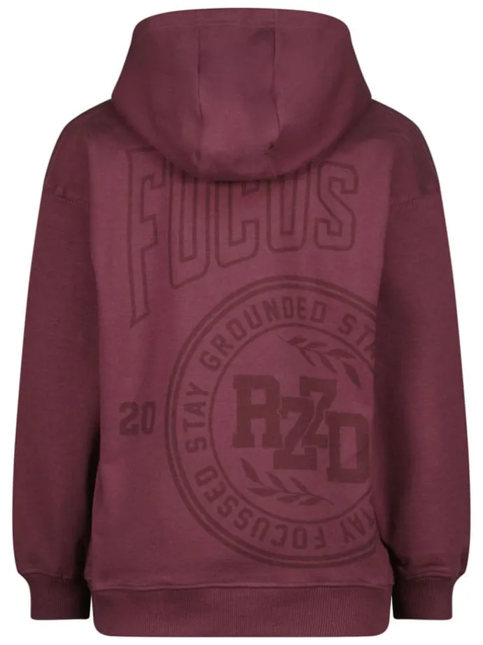 Hoodie "Nai" in Bordeaux