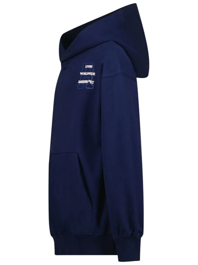 Hoodie "Nocussed" in Dunkelblau