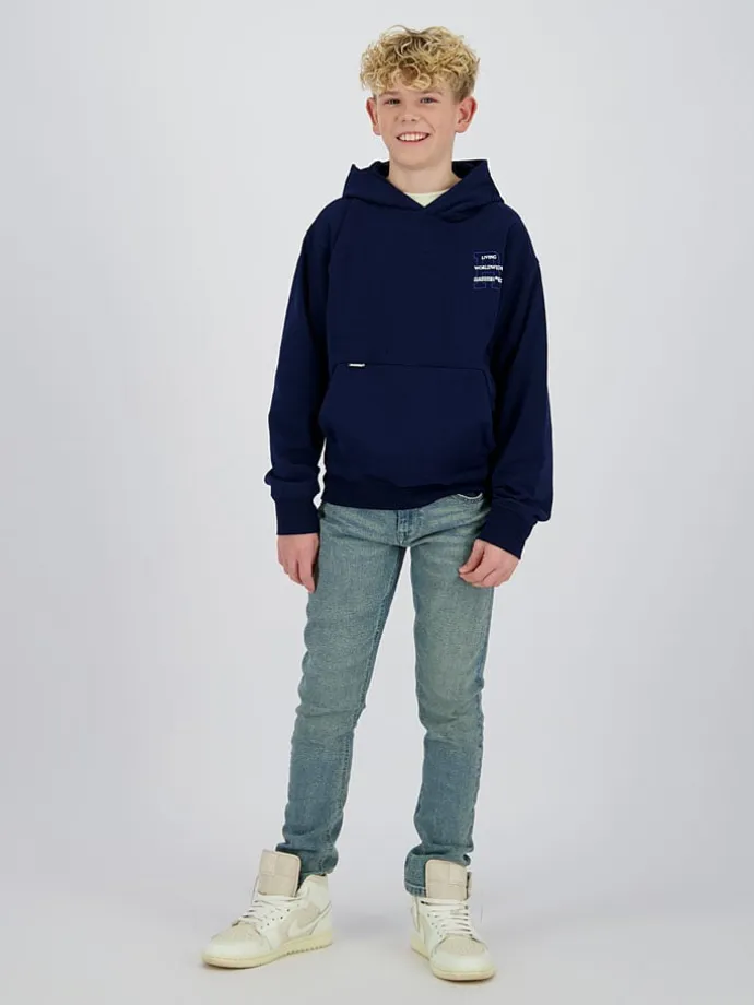 Hoodie "Nocussed" in Dunkelblau
